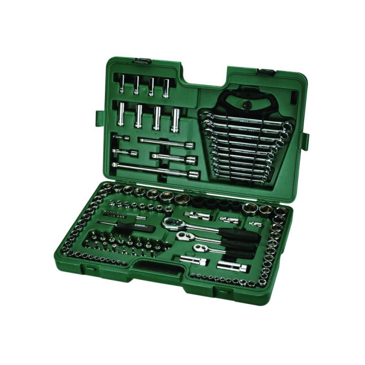 JOGO CHAVES CAIXA 1/4" 3/8" 1/2" 124 PCS.