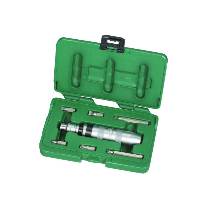 PUNHO ROQUETE IMPACTO C/BITS FENDAS PHILLIPS 8 PCS.