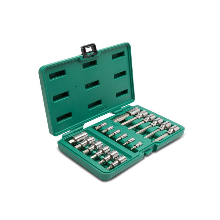 JOGO CHAVES 1/4" 1/2" TORX 18PCS.