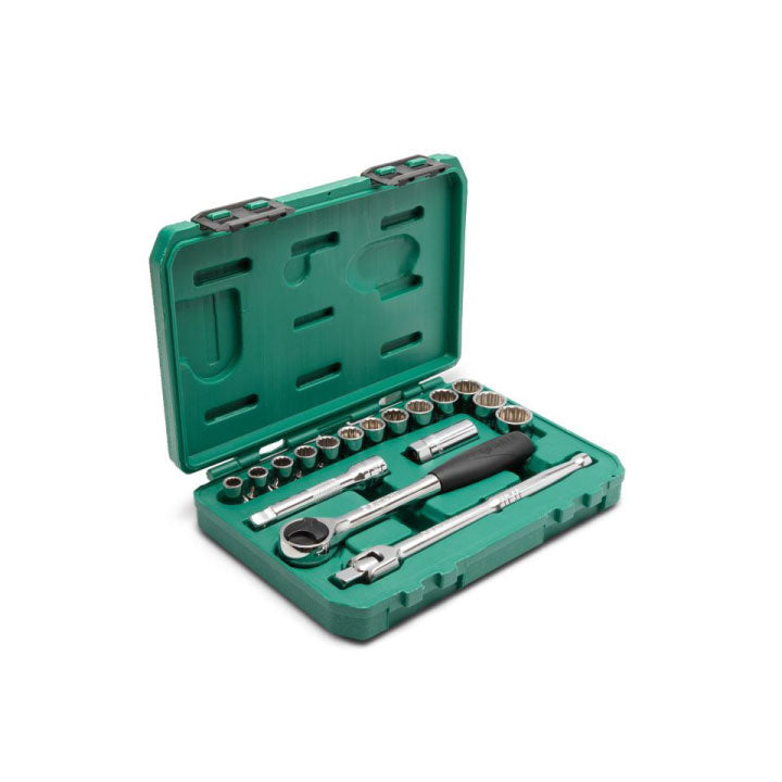 JOGO CHAVES CAIXA 1/2" 10-24MM 17PCS