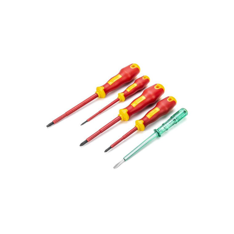 JOGO CHAVES VDE FENDA/PHILIPS C/BUSCA POLOS 5 PCS.